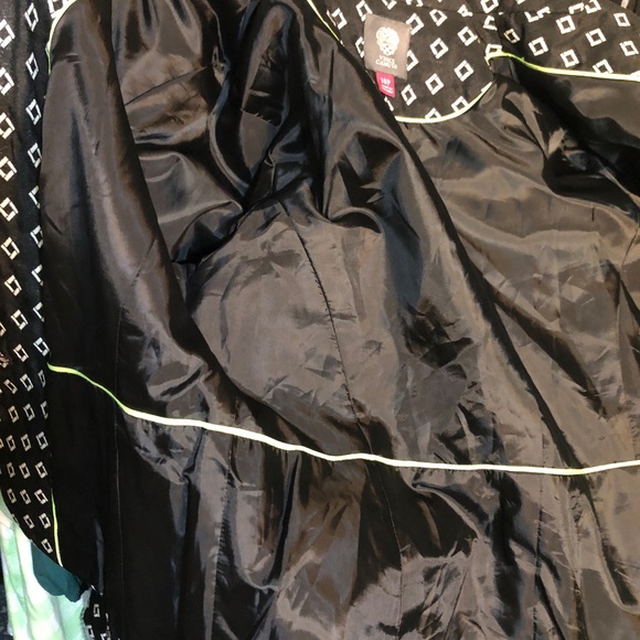 Classic VINCE CAMUTO Signature 2 Button Blazer Suit Jacket~2P~Black/White~Preppy - Picture 8 of 10